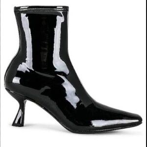 LOEFFLER RANDALL Thandy Ankle Boot in Black Patent Leather Size 9